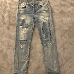 American Eagle Destroyed Tomgirl Jeans